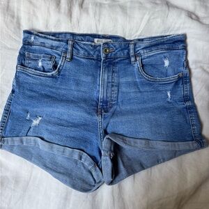 Zara Light Blue Jean Shorts